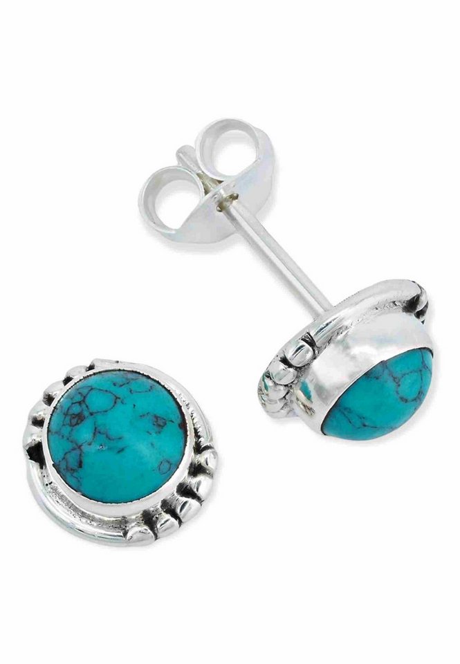 mantraroma Paar Ohrstecker BAOLI aus 925 Silber mit Türkis (Paar, Paar Ohrringe mit Schmuckbeutel), 925 Sterling Silber Ohrringe für Damen mantraroma Paar Ohrstecker BAOLI aus 925 Silber mit Türkis (Paar, Paar Ohrringe mit Schmuckbeutel), 925 Sterling Silber Ohrringe für Damen von mantraroma