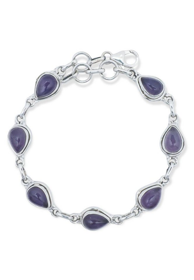 mantraroma Silberarmband 925er Silber mit Amethyst von mantraroma