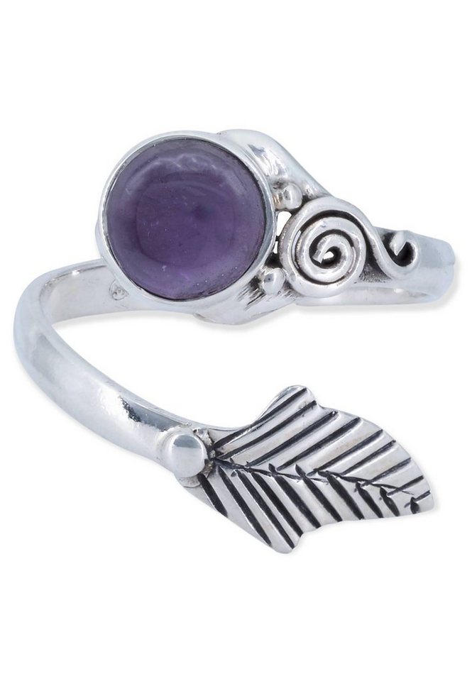 mantraroma Silberring 925er Silber mit Amethyst von mantraroma