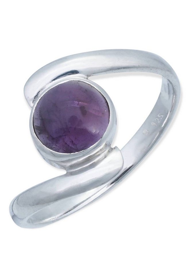 mantraroma Silberring 925er Silber mit Amethyst von mantraroma