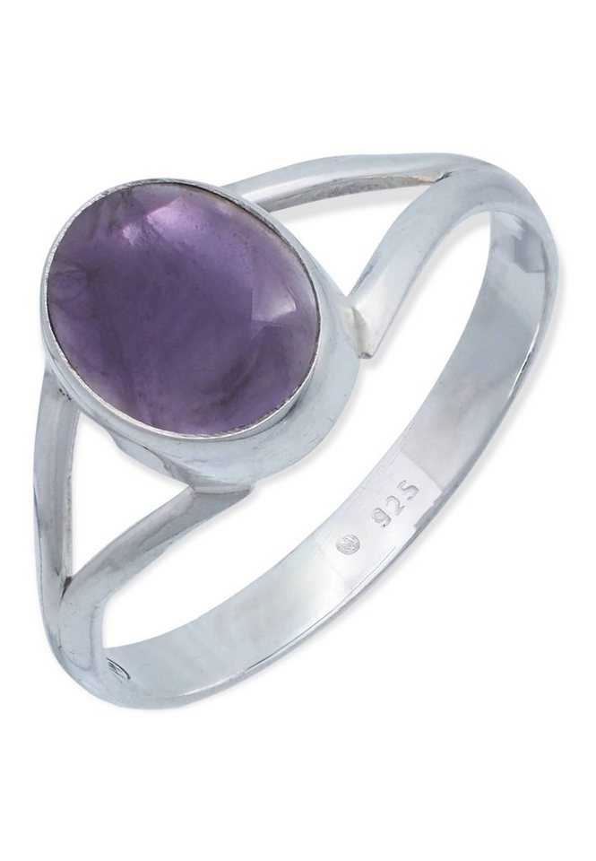 mantraroma Silberring 925er Silber mit Amethyst von mantraroma