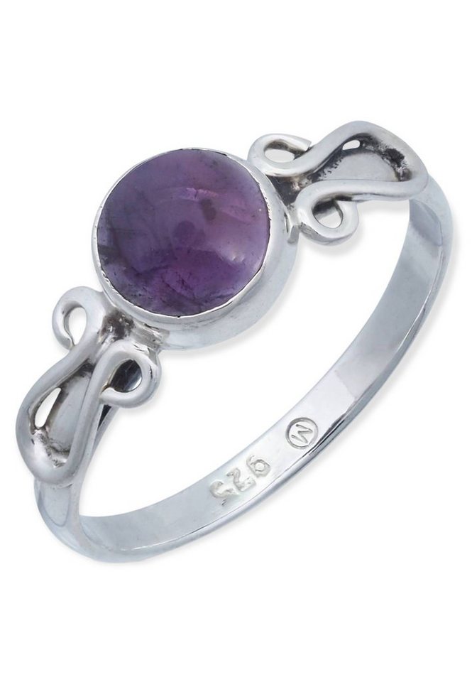 mantraroma Silberring 925er Silber mit Amethyst von mantraroma