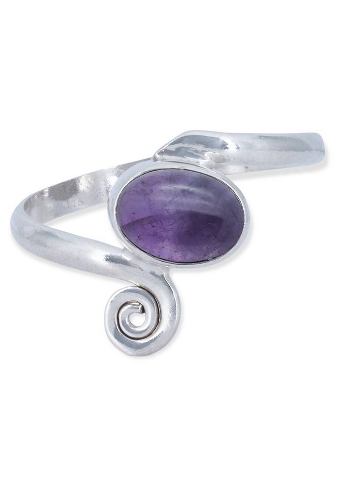 mantraroma Silberring 925er Silber mit Amethyst von mantraroma