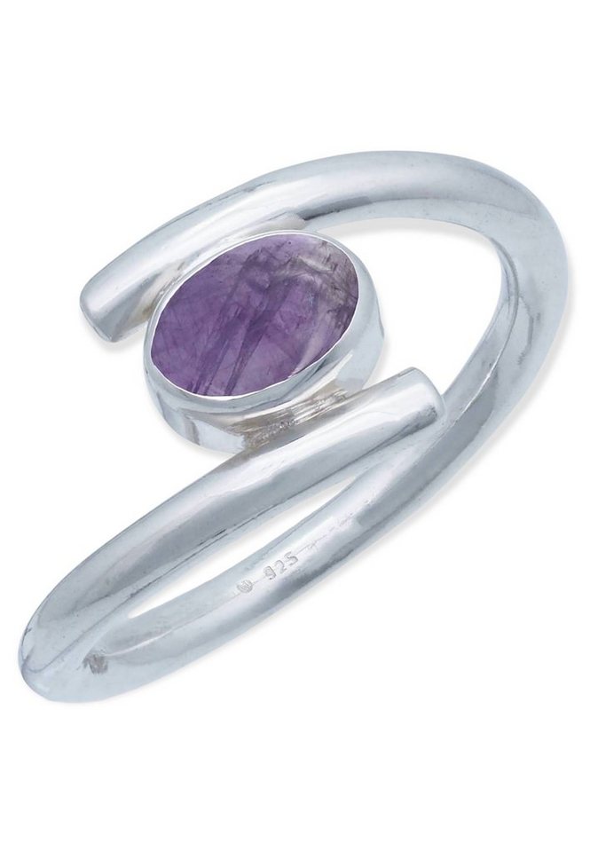 mantraroma Silberring 925er Silber mit Amethyst von mantraroma