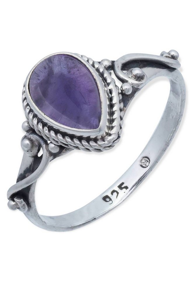 mantraroma Silberring 925er Silber mit Amethyst von mantraroma