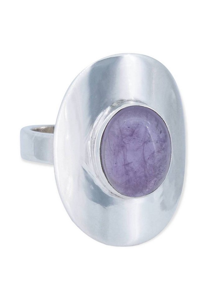 mantraroma Silberring 925er Silber mit Amethyst von mantraroma