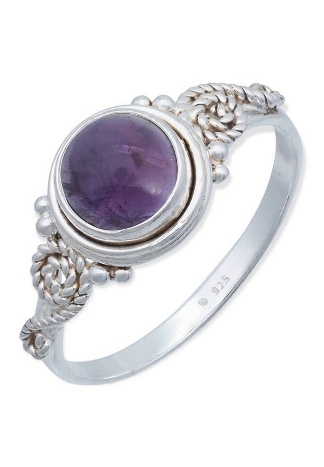 mantraroma Silberring 925er Silber mit Amethyst von mantraroma