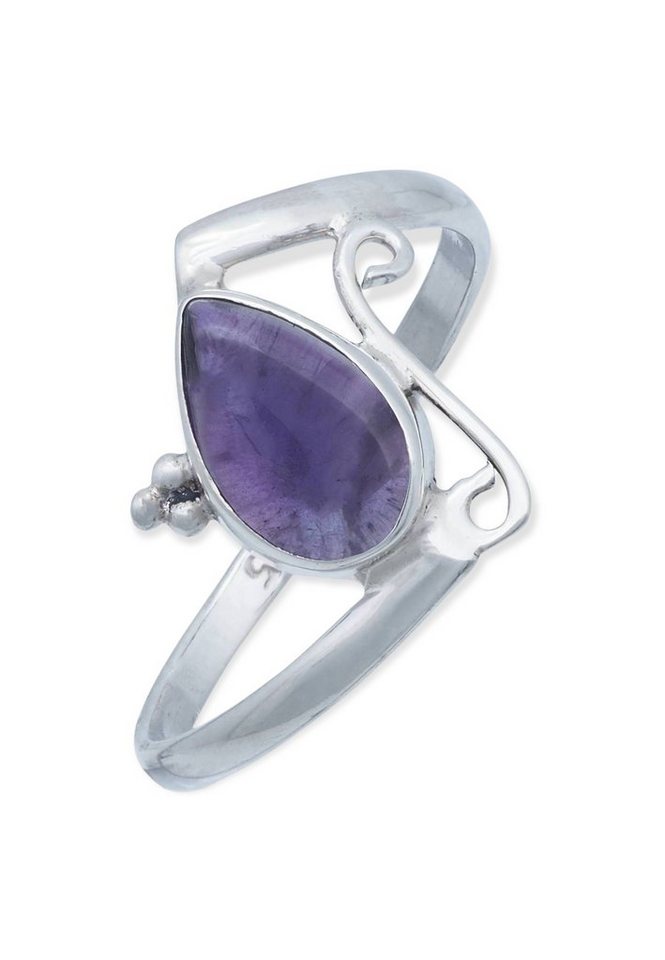 mantraroma Silberring 925er Silber mit Amethyst von mantraroma