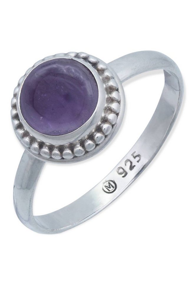 mantraroma Silberring 925er Silber mit Amethyst von mantraroma