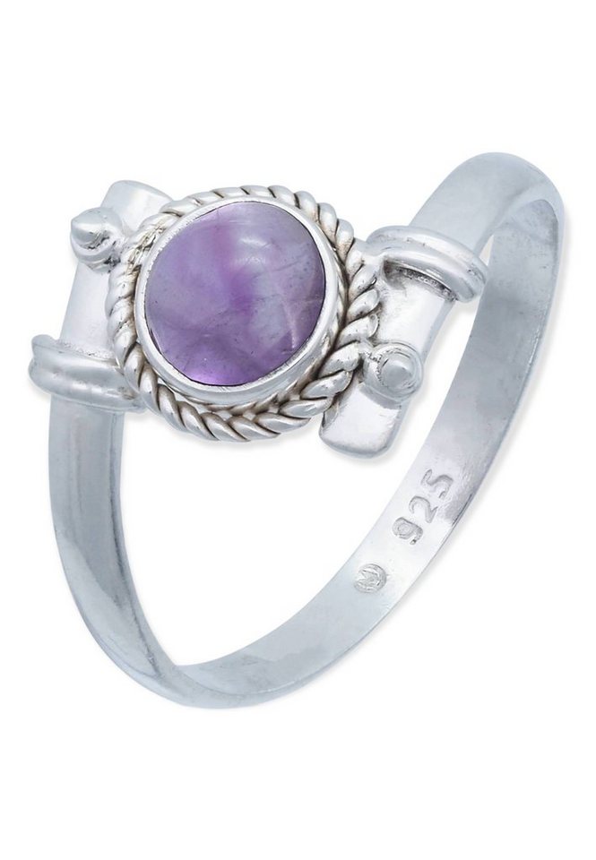 mantraroma Silberring 925er Silber mit Amethyst von mantraroma