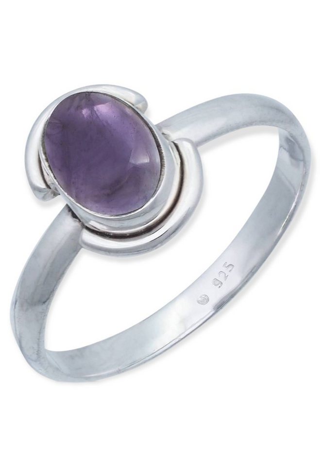 mantraroma Silberring 925er Silber mit Amethyst von mantraroma