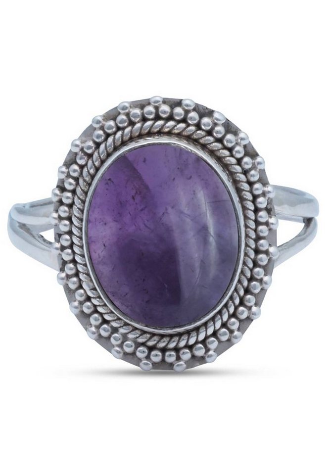 mantraroma Silberring 925er Silber mit Amethyst von mantraroma