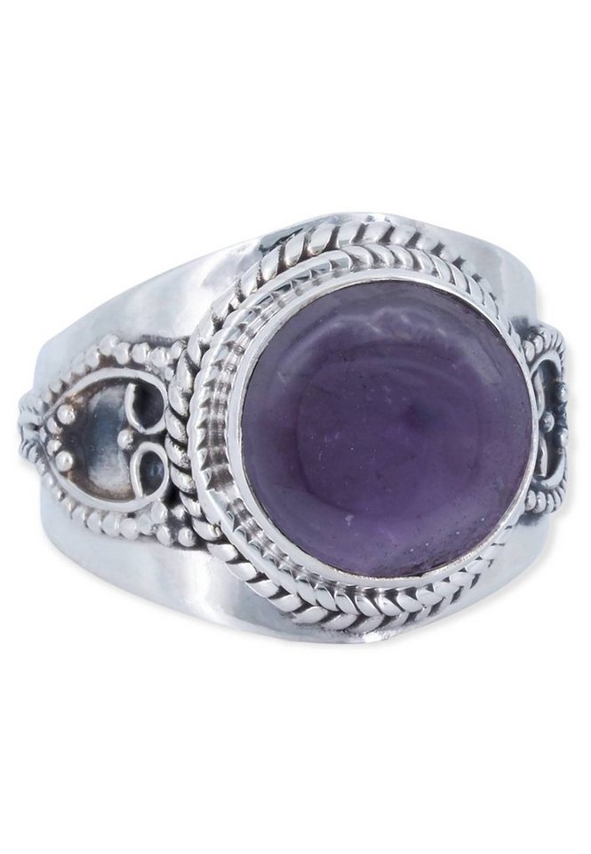 mantraroma Silberring 925er Silber mit Amethyst von mantraroma