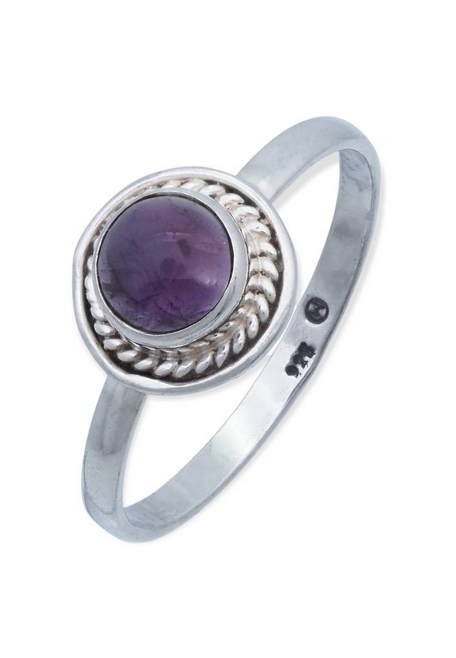 mantraroma Silberring 925er Silber mit Amethyst von mantraroma