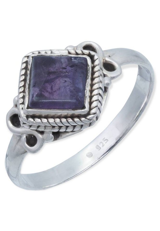 mantraroma Silberring 925er Silber mit Amethyst von mantraroma