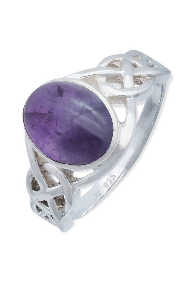 mantraroma Silberring 925er Silber mit Amethyst von mantraroma