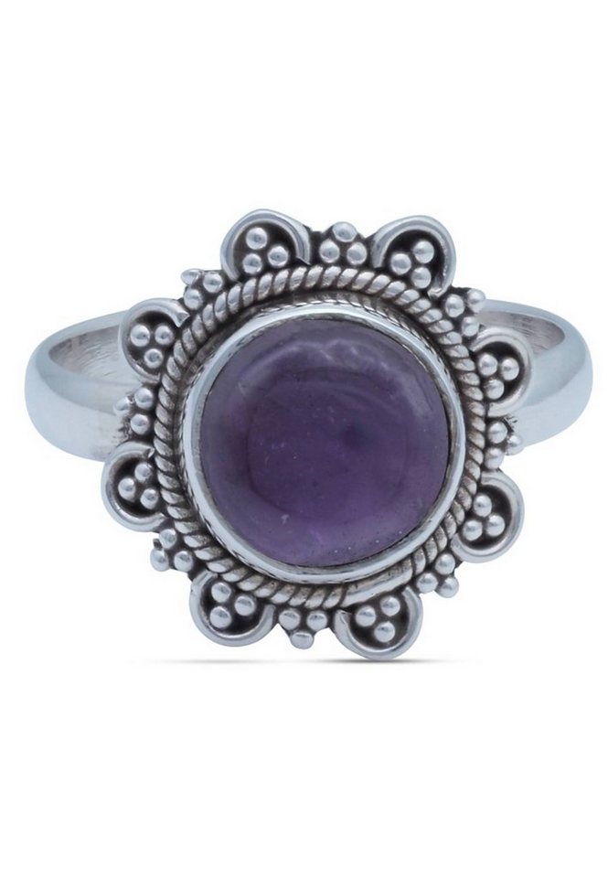 mantraroma Silberring 925er Silber mit Amethyst von mantraroma