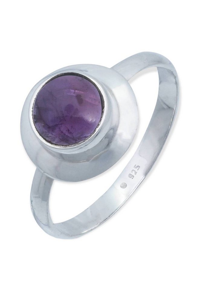 mantraroma Silberring 925er Silber mit Amethyst von mantraroma