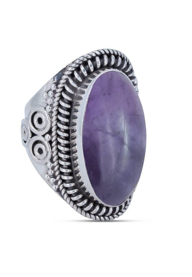 mantraroma Silberring 925er Silber mit Amethyst von mantraroma