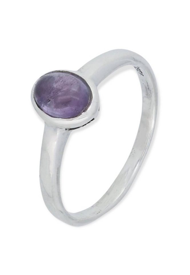 mantraroma Silberring 925er Silber mit Amethyst von mantraroma