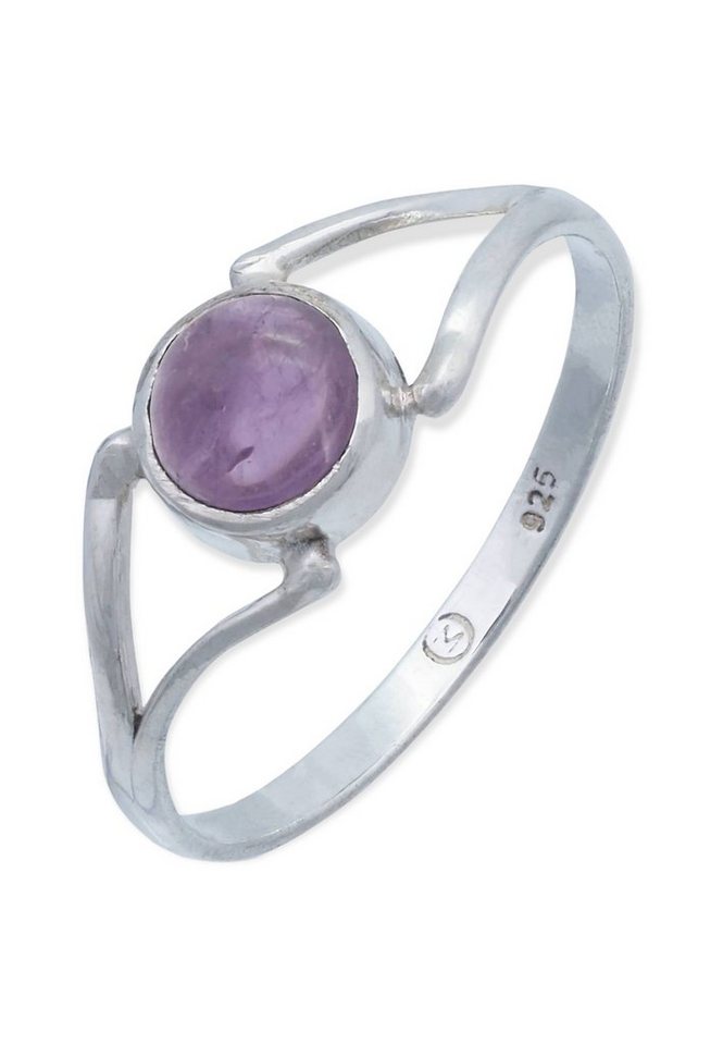 mantraroma Silberring 925er Silber mit Amethyst von mantraroma