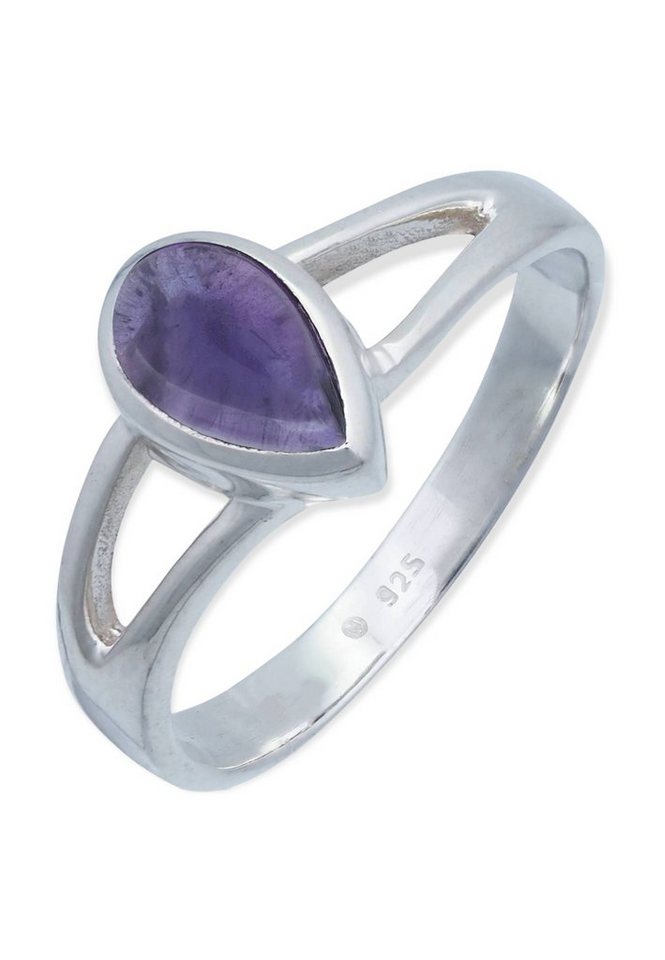 mantraroma Silberring 925er Silber mit Amethyst von mantraroma