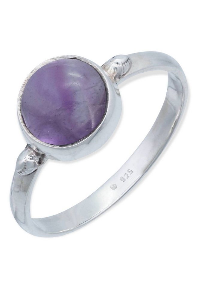 mantraroma Silberring 925er Silber mit Amethyst von mantraroma