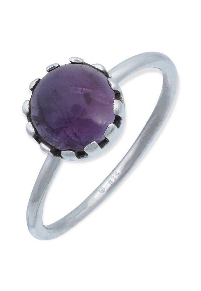 mantraroma Silberring 925er Silber mit Amethyst von mantraroma