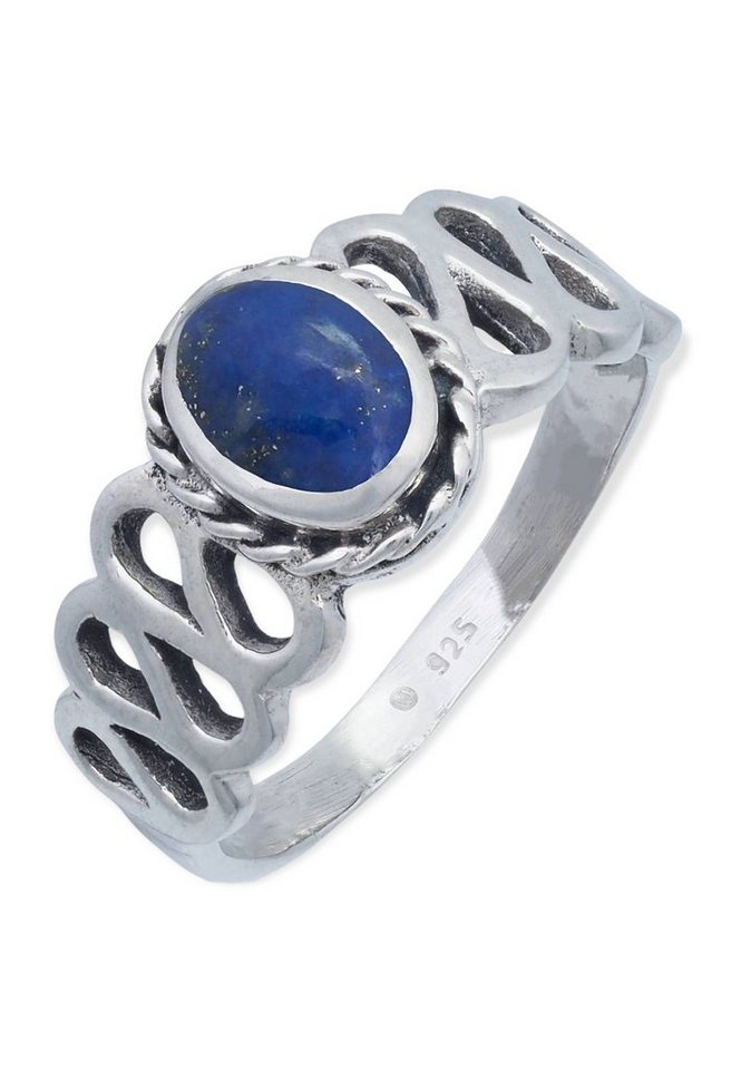 mantraroma Silberring 925er Silber mit Lapis Lazuli von mantraroma