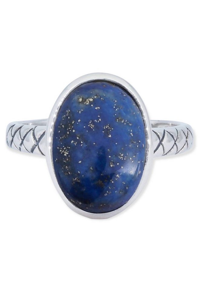 mantraroma Silberring 925er Silber mit Lapis Lazuli von mantraroma