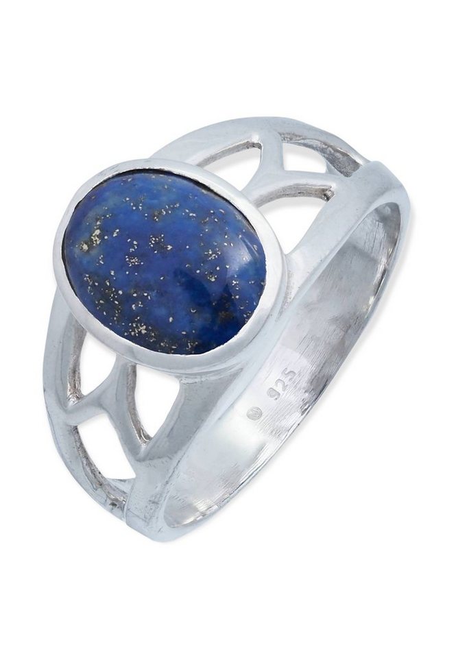 mantraroma Silberring 925er Silber mit Lapis Lazuli von mantraroma