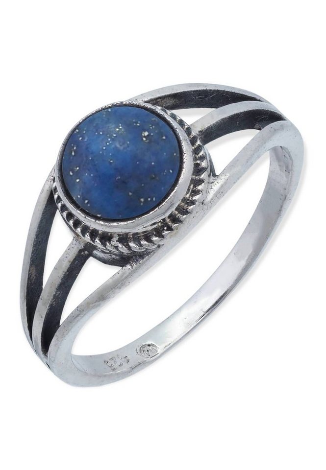 mantraroma Silberring 925er Silber mit Lapis Lazuli von mantraroma