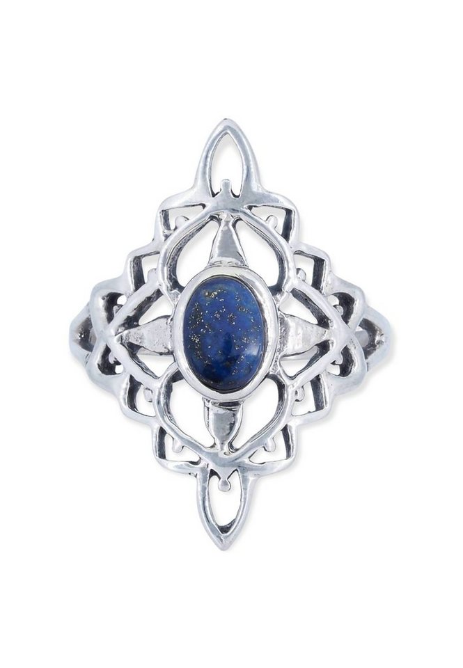 mantraroma Silberring 925er Silber mit Lapis Lazuli von mantraroma