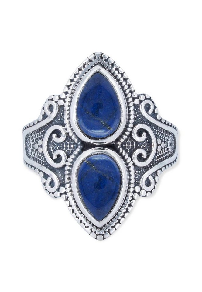 mantraroma Silberring 925er Silber mit Lapis Lazuli von mantraroma