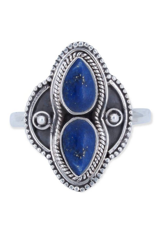 mantraroma Silberring 925er Silber mit Lapis Lazuli von mantraroma