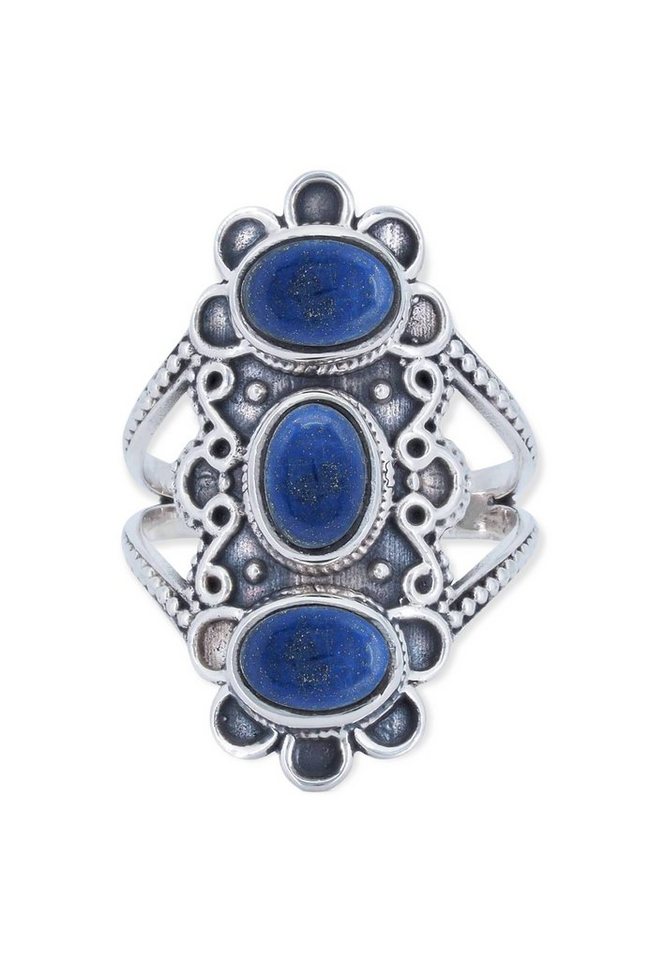 mantraroma Silberring 925er Silber mit Lapis Lazuli von mantraroma