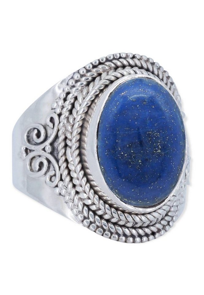 mantraroma Silberring 925er Silber mit Lapis Lazuli von mantraroma