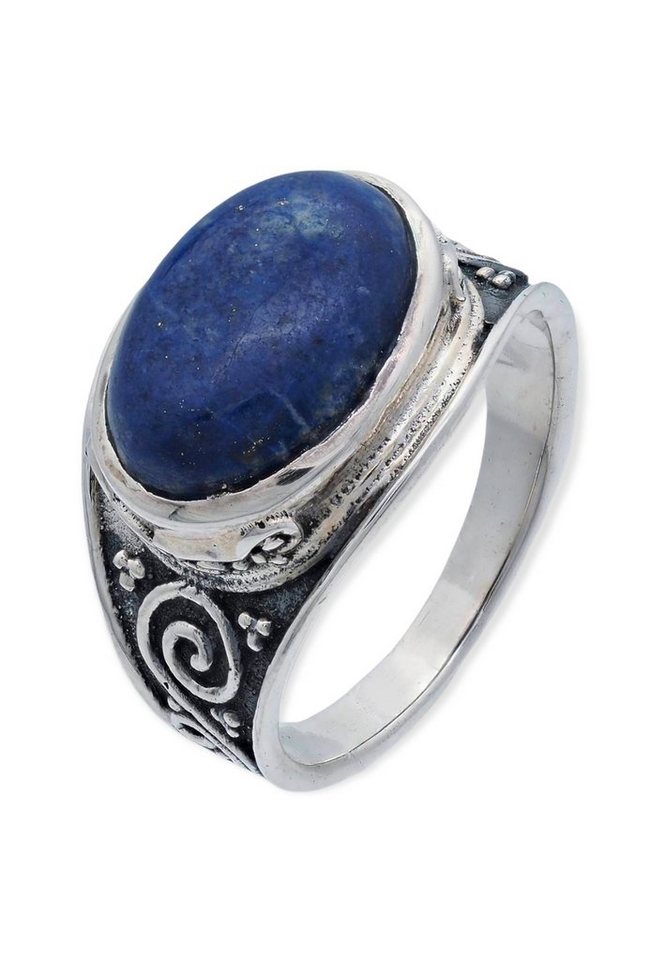 mantraroma Silberring 925er Silber mit Lapis Lazuli von mantraroma