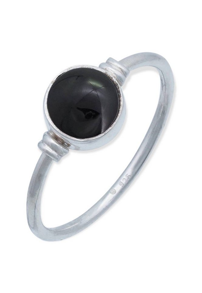 mantraroma Silberring 925er Silber mit Onyx von mantraroma