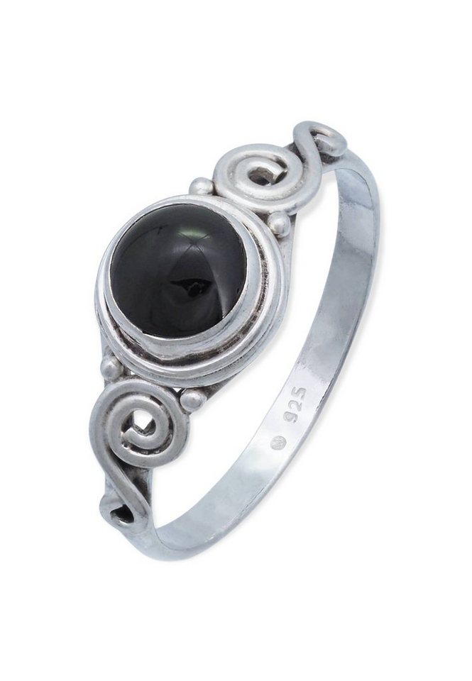 mantraroma Silberring 925er Silber mit Onyx von mantraroma