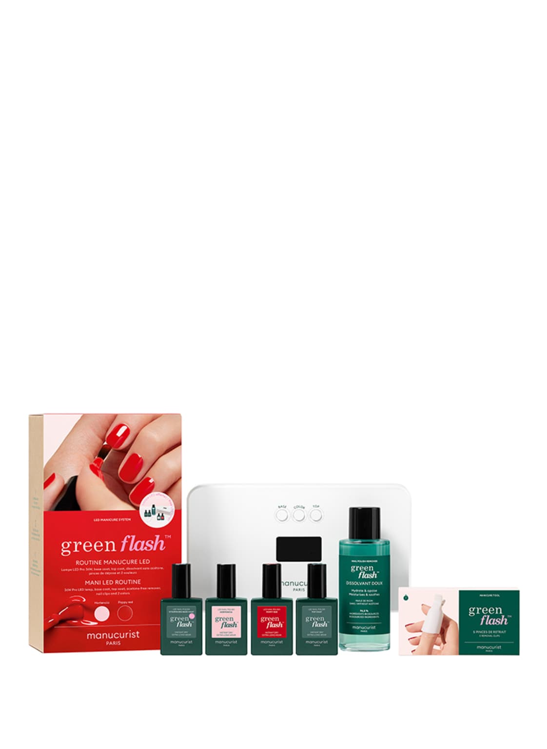 Manucurist Green Flash Mani Led Routine Nagellack-Set von manucurist