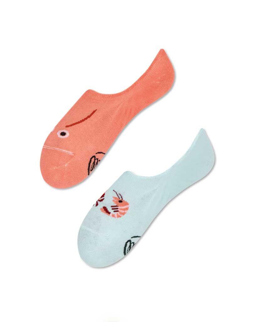 many mornings - Füßlinge - Fruitti di Mare orange/blau von many mornings