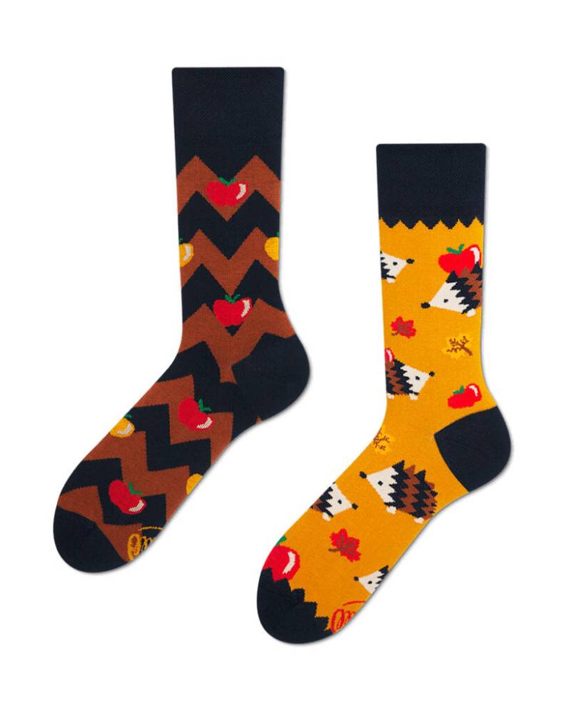 many mornings - Socken APPLE HEDGEHOG gelb/braun von many mornings