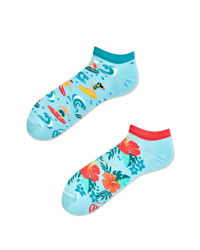 many mornings - Socken - Aloha vibes cyan/rot von many mornings