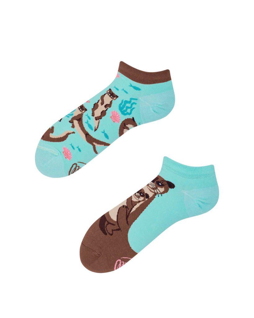 many mornings - Socken OTTER STORIES cyan/braun von many mornings