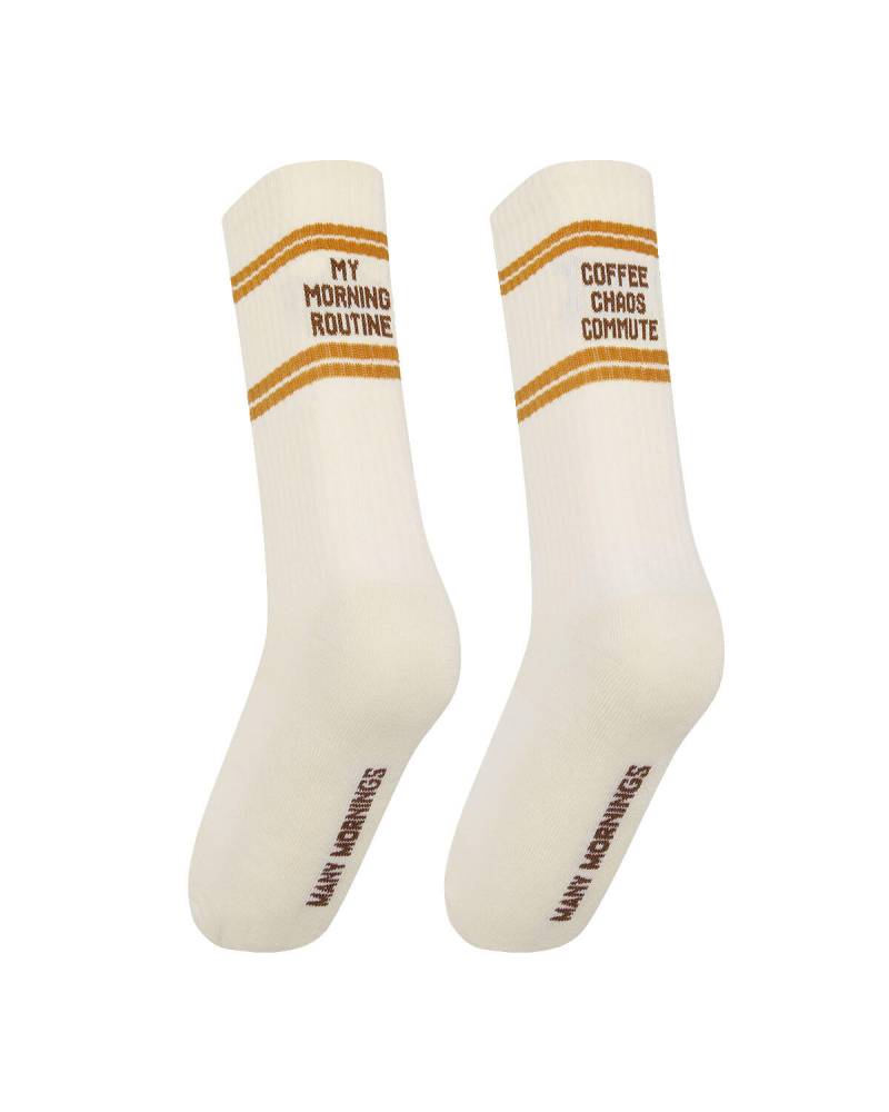 many mornings - Socken - RUSH ROUTINE beige/braun von many mornings