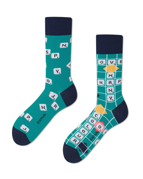 many mornings - Socken - Scrabble grün von many mornings