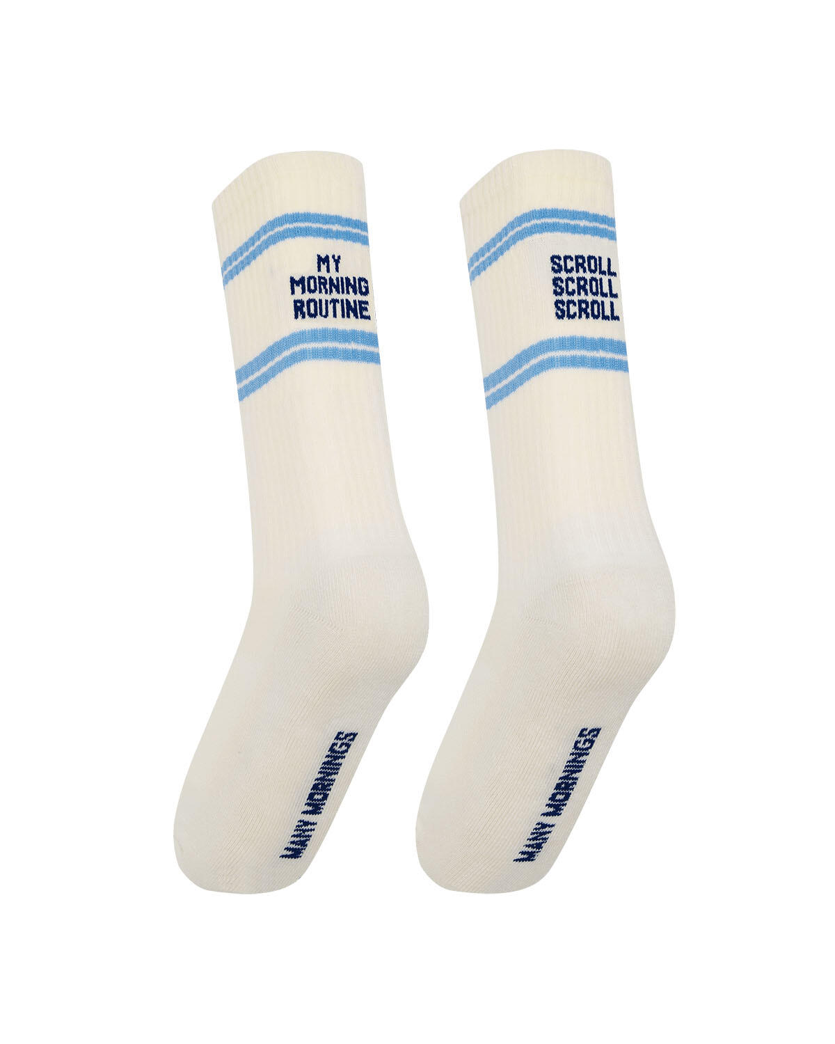 many mornings - Socken - Scroll Routine beige/blau von many mornings
