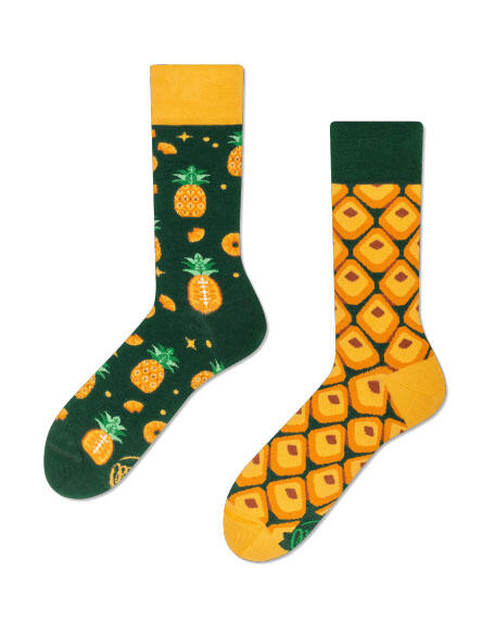 many mornings - Socken - The Pineapple gelb/grün von many mornings