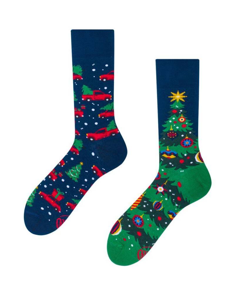 many mornings - Socken - Xmas tree blau von many mornings